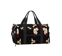 Borsa a tracolla sportiva con stampa divertente delfino che guarda te - Grande borsa riutilizzabile da viaggio per le vacanze da donna, Cartone animato Karate, One Size