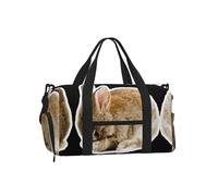 Borsa a tracolla sportiva con stampa Torre Eiffel, perfetta per viaggi, campeggio e attività all'aperto, Coniglio grido, One Size