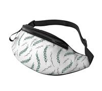 Borsa a tracolla sportiva per il tempo libero, da corsa, casual, con mani libere, Borsa da cintura per uomo e donna, rami, foglie di salice