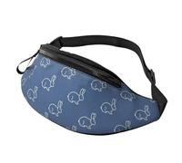Borsa a tracolla sportiva per il tempo libero, da corsa, casual, con portafogli a mani libere, Borsa da cintura per uomo e donna, simpatici coniglietti.