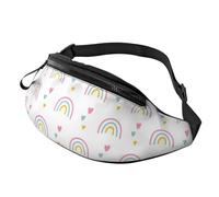 Borsa a tracolla sportiva per il tempo libero, da corsa, casual, con portafogli a mani libere, Borsa da cintura per uomo e donna, arcobaleno dell'amore
