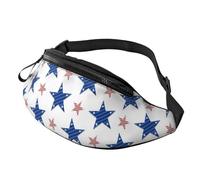 Borsa a tracolla sportiva per il tempo libero, da corsa, casual, con portafogli a mani libere, Borsa da cintura per uomo e donna, stelle a righe