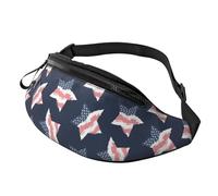 Borsa a tracolla sportiva per il tempo libero, da corsa, casual, con portafogli a mani libere, Borsa da cintura per uomo e donna, con bandiera e stelle