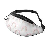 Borsa a tracolla sportiva per il tempo libero, da corsa, casual, con portafogli a mani libere, Borsa da cintura per uomo e donna, arcobaleno di nuvole