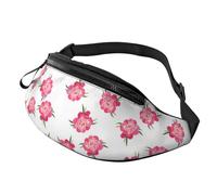 Borsa a tracolla sportiva per il tempo libero, da corsa, casual, con portafogli a mani libere, Borsa da cintura per uomo e donna, teneri fiori