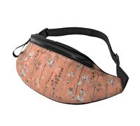 Borsa a tracolla sportiva per il tempo libero, da corsa, casual, con portafogli a mani libere, Borsa da cintura per uomo e donna, rami vintage
