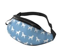 Borsa a tracolla sportiva per il tempo libero, da corsa, casual, con portafogli a mani libere, Borsa da cintura per uomo e donna, colore: bianco, cucciolo