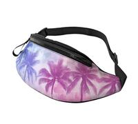 Borsa a tracolla stampata alla moda con palme, con motivo a palme, unisex, con fondo testurizzato, taglia regolabile, borsa da afferrare rapidamente per gli elementi essenziali del bambino durante le