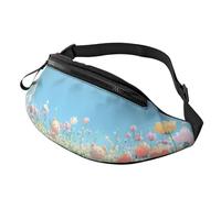 Borsa a tracolla stampata alla moda del fumetto fiore unisex marsupio orso vita regolabile per gli amanti del fitness - Borsa a mani libere per la corsa Essentials 14 x 35 cm, A36., dimensioni, A36