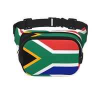 Borsa a tracolla stampata con bandiera del Sud Africa, borsa a tracolla da trekking, borsa a tracolla quadrata a doppio strato da viaggio e fitness