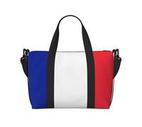 Borsa a tracolla stampata con bandiera francese, adatta per viaggi d'affari, fitness e viaggi.