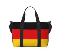 Borsa a tracolla stampata con bandiera tedesca, adatta per viaggi d'affari, fitness e viaggi.
