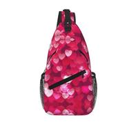 Borsa a tracolla stampata con cuore d'amore per San Valentino resistente all'acqua