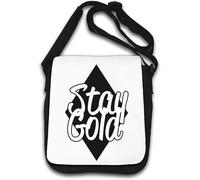 Borsa a tracolla Stay Gold Black Diamond Logo Bianco