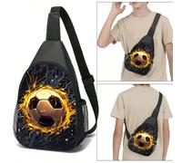 Borsa a tracolla, stile astronauta, versione per bambini, borsa sportiva con tasca frontale, colorata, stampa astronauta per vacanze - borsa a spalla casual, in materiale di poliestere Tagli UnicaHall