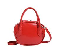 Borsa a tracolla stile coreano borsa a tracolla in pelle PU moda bowling messaggeri moda crossbody per le donne stili coreani spalla PU messaggeri, Rosso