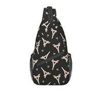 Borsa a tracolla stile Parigi, torre e motivo a cuore, borsa a tracolla casual a tracolla zaino da viaggio per uomo donna