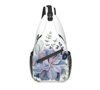 Borsa a tracolla Succulente Fiore di cactus Botanica Escursionismo Zaino a tracolla Zaino a tracolla da viaggio per uomo Donna
