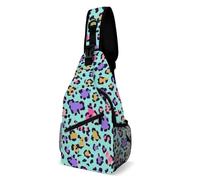 Borsa A Tracolla Sul Petto Animal Skin Colorful Cheetah Leopard Print Florals Sling Bag Uomo E Donna Zaino Sul Petto Obliqua Crossbody Per Campeggio Trekking Escursioni