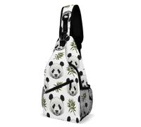 Borsa A Tracolla Sul Petto Black And White Panda Bear Zaino Monospalla Resistente Monospalla Portatile Zaino Sul Petto Per Trekking Campeggio Viaggi