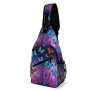Borsa A Tracolla Sul Petto Butterfly Sling Bag Uomo E Donna Monospalla Obliqua Zaino Monospalla Per Trekking Escursioni Viaggi
