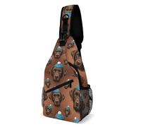 Borsa A Tracolla Sul Petto Chocolate Lab Brown Labrador Dog Printk Zaino Monospalla Uomo E Donna Monospalla Portatile Zaino Sul Petto Per Viaggi Campeggio Escursioni
