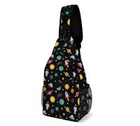 Borsa A Tracolla Sul Petto Constellation Solar System Outer Space Zaino Monospalla Resistente Sling Bag Portatile Monospalla Per Trekking Viaggi Campeggio