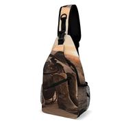 Borsa A Tracolla Sul Petto Cowboy Hat And Boot Zaino Monospalla Regolabile Crossbody Uomo E Donna Sling Bag Per Trekking Escursioni Viaggi