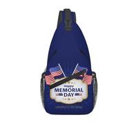 Borsa A Tracolla Sul Petto Happy Memorial Day 2025 Remember&Honor Sling Bag Uomo E Donna Crossbody Portatile Monospalla Per Campeggio Il Ciclismo Viaggi
