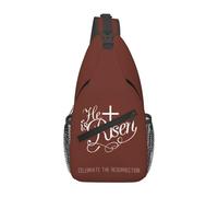 Borsa A Tracolla Sul Petto He Is Risen Happy Easter Day Monospalla Regolabile Zaino Monospalla Resistente Sling Bag Per Trekking Escursioni Viaggi