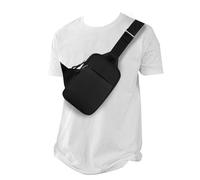 Borsa a tracolla sul petto, impermeabile, con cinghia regolabile, per uomini e donne, corsa, passeggiate, jogging, arrampicata, ciclismo, sport all'aria aperta, Nero, S., 24.5cm x 19.5cm, Utilità
