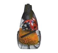 Borsa A Tracolla Sul Petto Ladybug Daisy Unisex Zaino Monospalla Moda Borsa A Spalla Uomo Per Trekking Outdoors Palestra 19X39Cm