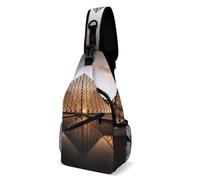 Borsa A Tracolla Sul Petto Louvre Museum In Paris Zaino Monospalla Regolabile Crossbody Portatile Monospalla Per Escursioni Il Ciclismo Campeggio