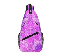Borsa A Tracolla Sul Petto Mandala Sacred Metatron Cube Zaino Monospalla Resistente Sling Bag Uomo E Donna Crossbody Per Escursioni Il Ciclismo Campeggio
