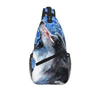 Borsa A Tracolla Sul Petto Native American Wolf Sling Bag Obliqua Monospalla Regolabile Zaino Monospalla Per Trekking Viaggi Il Ciclismo