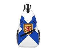 Borsa A Tracolla Sul Petto Nova Scotia Flag Monospalla Regolabile Sling Bag Portatile Zaino Monospalla Per Escursioni Trekking Il Ciclismo
