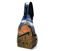 Borsa A Tracolla Sul Petto Pikes Peak Colorado Sportivo Zaino A Monospalla Moda Zainetto Per Trekking Alpinismo Uso Quotidiano 19X39Cm