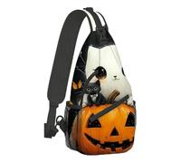 Borsa A Tracolla Sul Petto Spectres Cat With Kitten On Pumpkin Zaino Monospalla Resistente Monospalla Regolabile Sling Bag Per Campeggio Il Ciclismo Escursioni