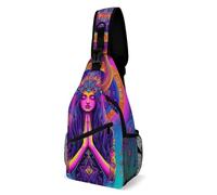 Borsa A Tracolla Sul Petto Twelve Constellations Arie Goddess Prayer Art Monospalla Resistente Zaino Sul Petto Obliqua Crossbody Per Campeggio Escursioni Il Ciclismo