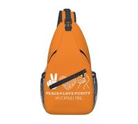 Borsa A Tracolla Sul Petto Unity Day - Peace Love Unity Anti Bullying Oranges Sling Bag Resistente Zaino Sul Petto Portatile Crossbody Per Escursioni Trekking Il Ciclismo