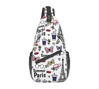 Borsa a tracolla Summer Paris Tower Love, zaino a tracolla, zaino a tracolla per viaggi, sport, corsa, escursionismo