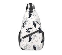 Borsa a tracolla Tarot Hand Astrology Moon Magic Boho Hiking Daypack Crossbody Shoulder Backpack Travel Chest Pack for Men Women