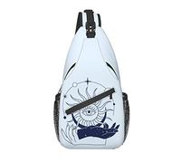 Borsa a tracolla Tarot Magic Boho Hand Sun Blue Hiking Daypack Crossbody Shoulder Backpack Travel Chest Pack for Men Women