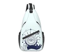 Borsa a tracolla Tarot Magic Boho Sun Witch Mystic Hand Hiking Daypack Crossbody Shoulder Backpack Travel Chest Pack for Men Women
