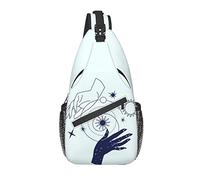 Borsa a tracolla Tarot Magic Boho Sun Witch Mystic Hiking Daypack Crossbody Shoulder Backpack Travel Chest Pack for Men Women