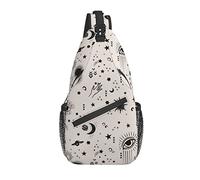Borsa a tracolla Tarot Magic Witchy Hiking Daypack Crossbody Shoulder Backpack Travel Chest Pack for Men Women