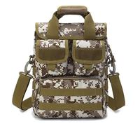 Borsa a Tracolla Tattica, Borsa a Tracolla MOLLE Porta Attrezzi EDC per Laptop da 12 Pollici(Desert camouflage)