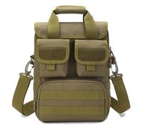 Borsa a Tracolla Tattica, Borsa a Tracolla MOLLE Porta Attrezzi EDC per Laptop da 12 Pollici(Khaki)