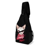Borsa A Tracolla Tattica S Mama Cat Unisex Borsello A Tracolla Multiuso Borsa Tattica Sul Petto Militare Per Uomo Alpinismo Viaggio 19X39Cm