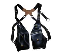 Borsa a tracolla tattica Steampunk, tracolla regolabile in pelle PU, custodia a portafoglio for telefono da moto, accessori for ciclismo e sport all'aria aperta(Brown)